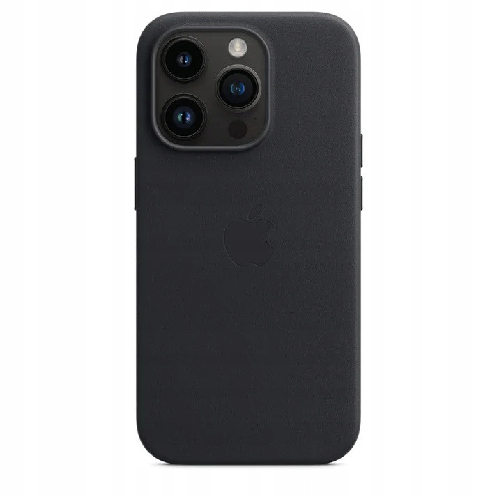 Kožený kryt Magnetické na iPhone 14 Pro Max Midnight temně inkoustový