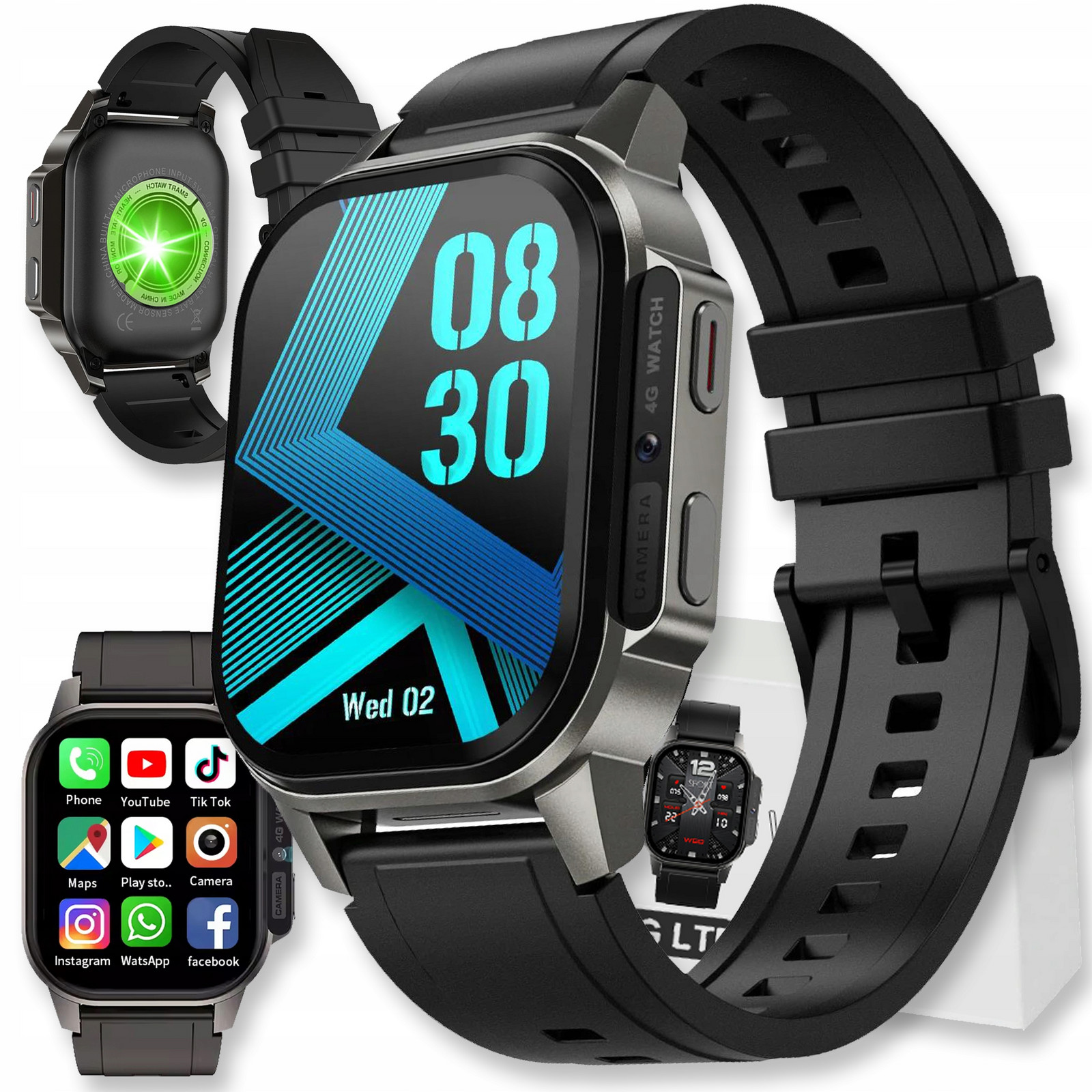 Chytré Hodinky Hodinky Černé Watch Smartband Pánské Band Pro Smart Gps Menu Pl