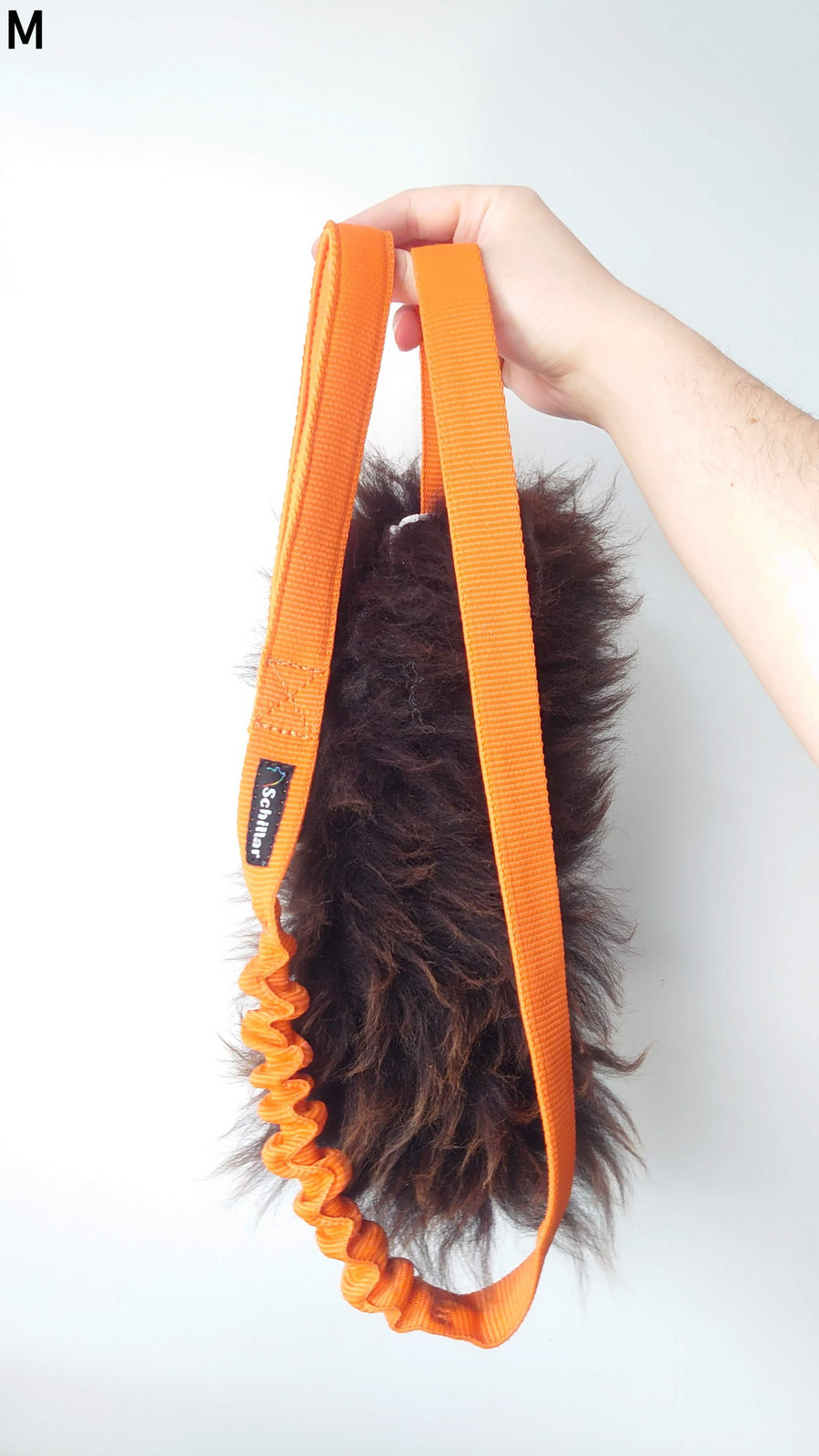 Přetahovadlo hračka z přírodní ovce velikost M pro psa bronz dlouhý tlumič