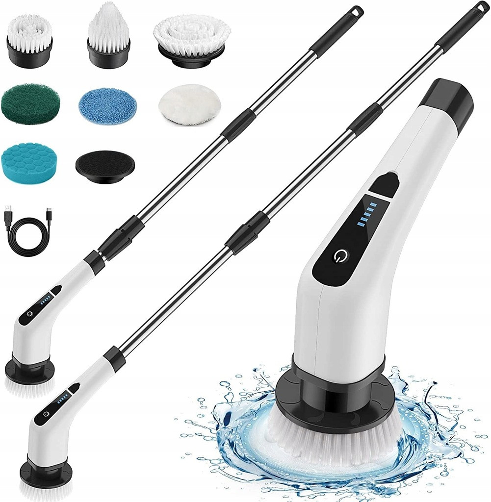 Otočný Mop Elektrický Čistící Kartáč 8 V 1 Pro Domácnost I Auto