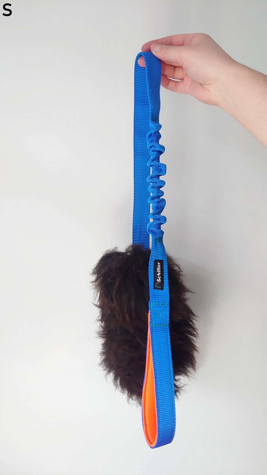 Přetahovadlo hračka z přírodní ovce velikost S pro psa bronz dlouhý tlumič