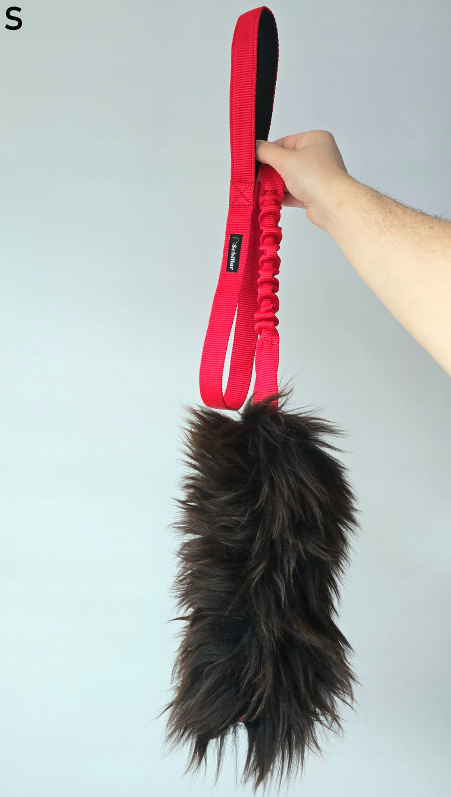 Přetahovadlo hračka z přírodní ovce velikost S pro psa muflon hnědé dlouhé