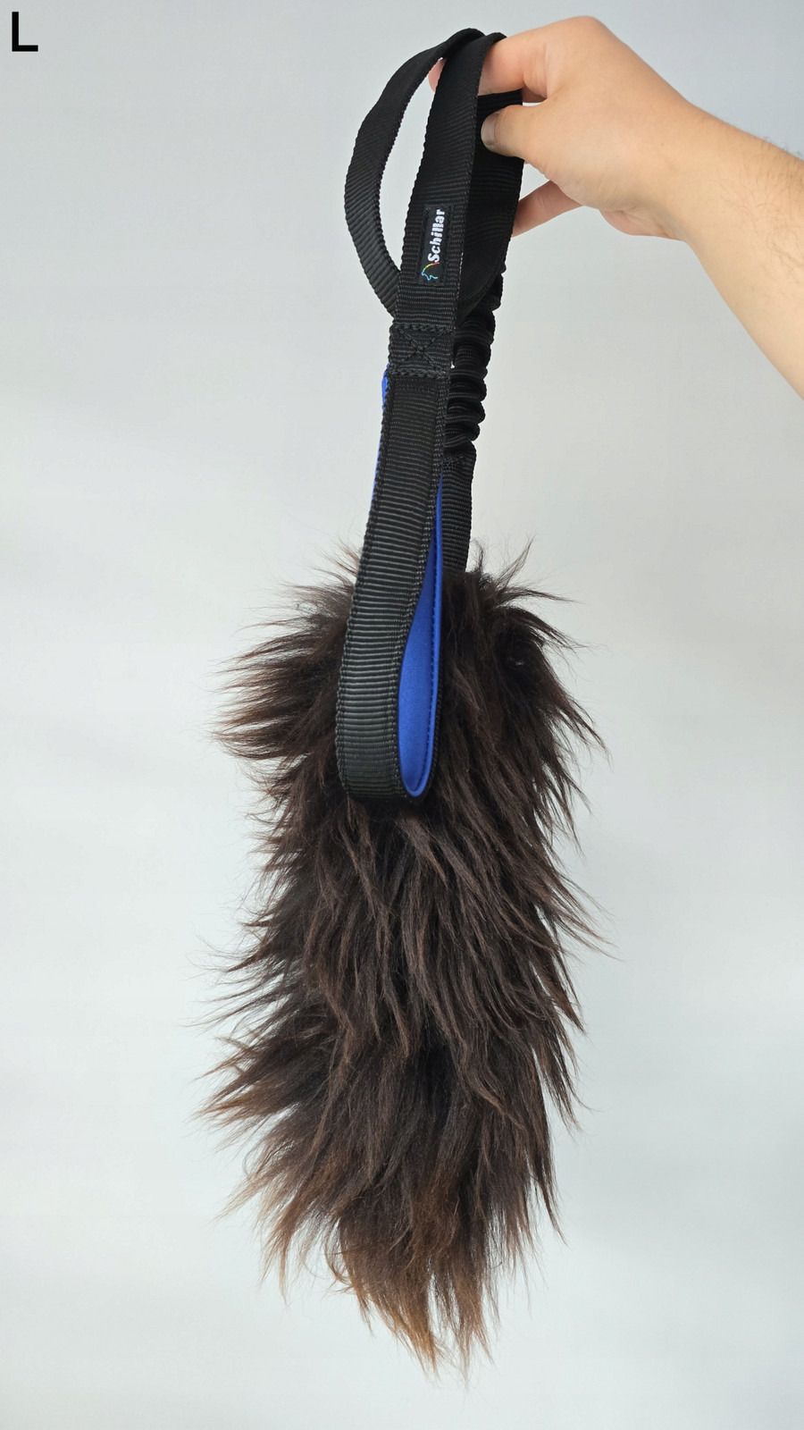 Přetahovadlo hračka z přírodní ovce velikost L pro psa hnědé dlouhé