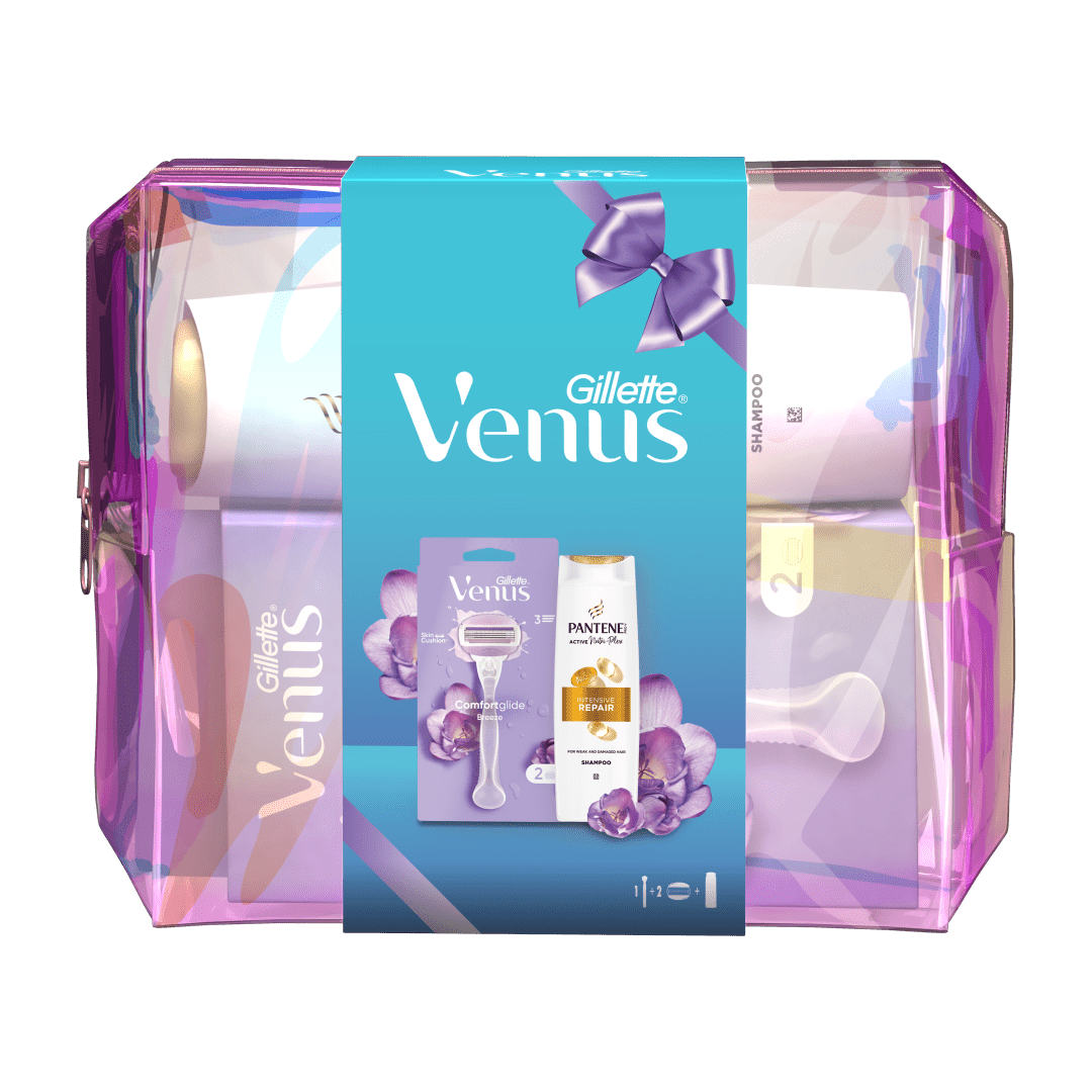 GILLETTE VENUS ComfortGlide holicí strojek + šampon Pantene Repair and Protect 250 ml