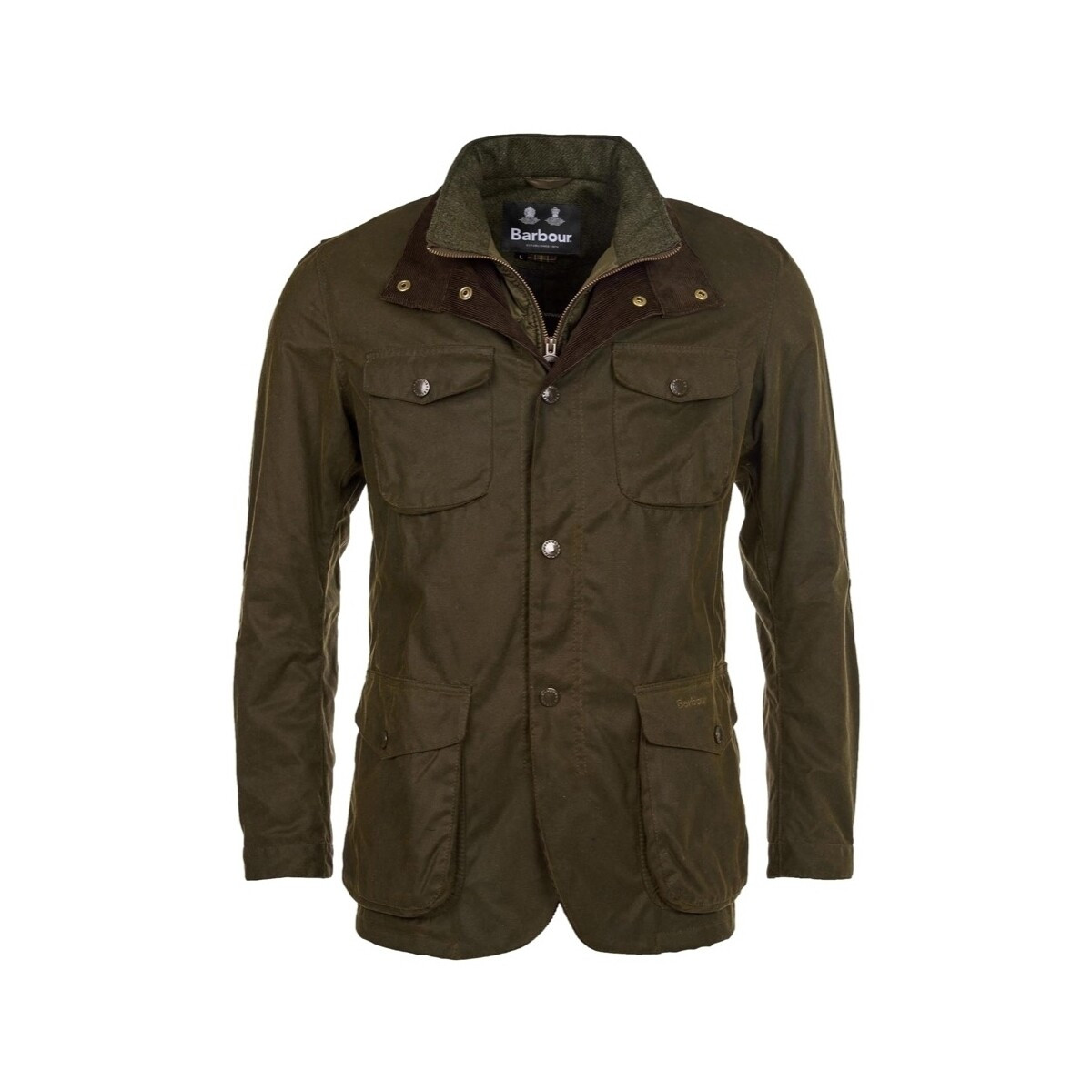 Barbour  Ogston Waxed Cotton Jacket - Olive  Zelená