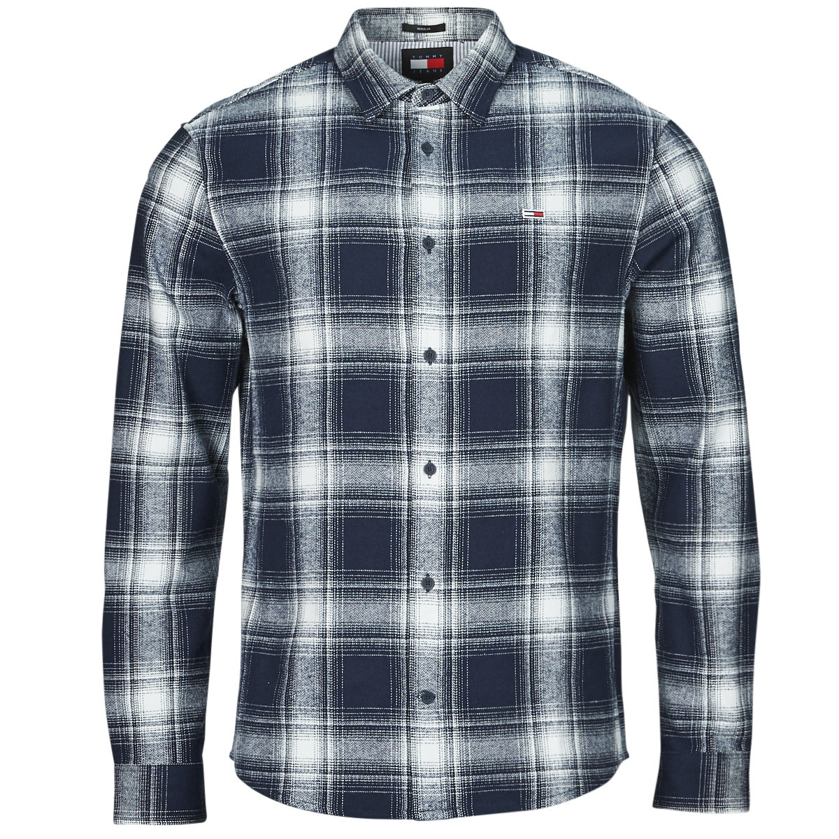 Tommy Jeans  TJM REG CHECK FLANNEL SHIRT EXT  Tmavě modrá