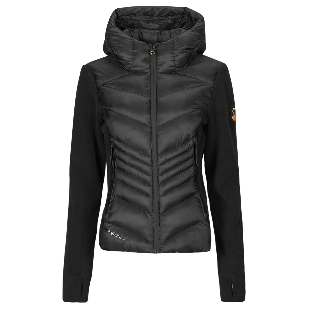 Superdry  HOODEED STORM FLEECE JACKET  Černá