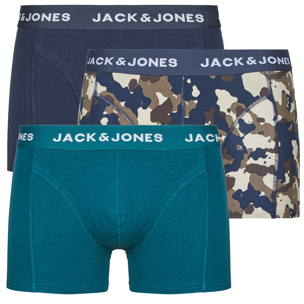 Jack & Jones  JACCAMOFLAGE X3  Tmavě modrá