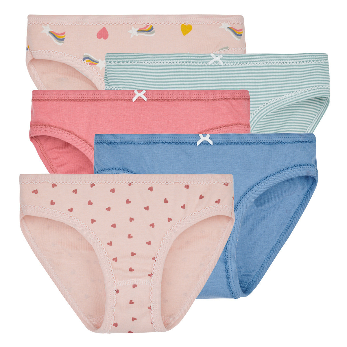 Petit Bateau  LOT CULOTTE X5  ruznobarevne