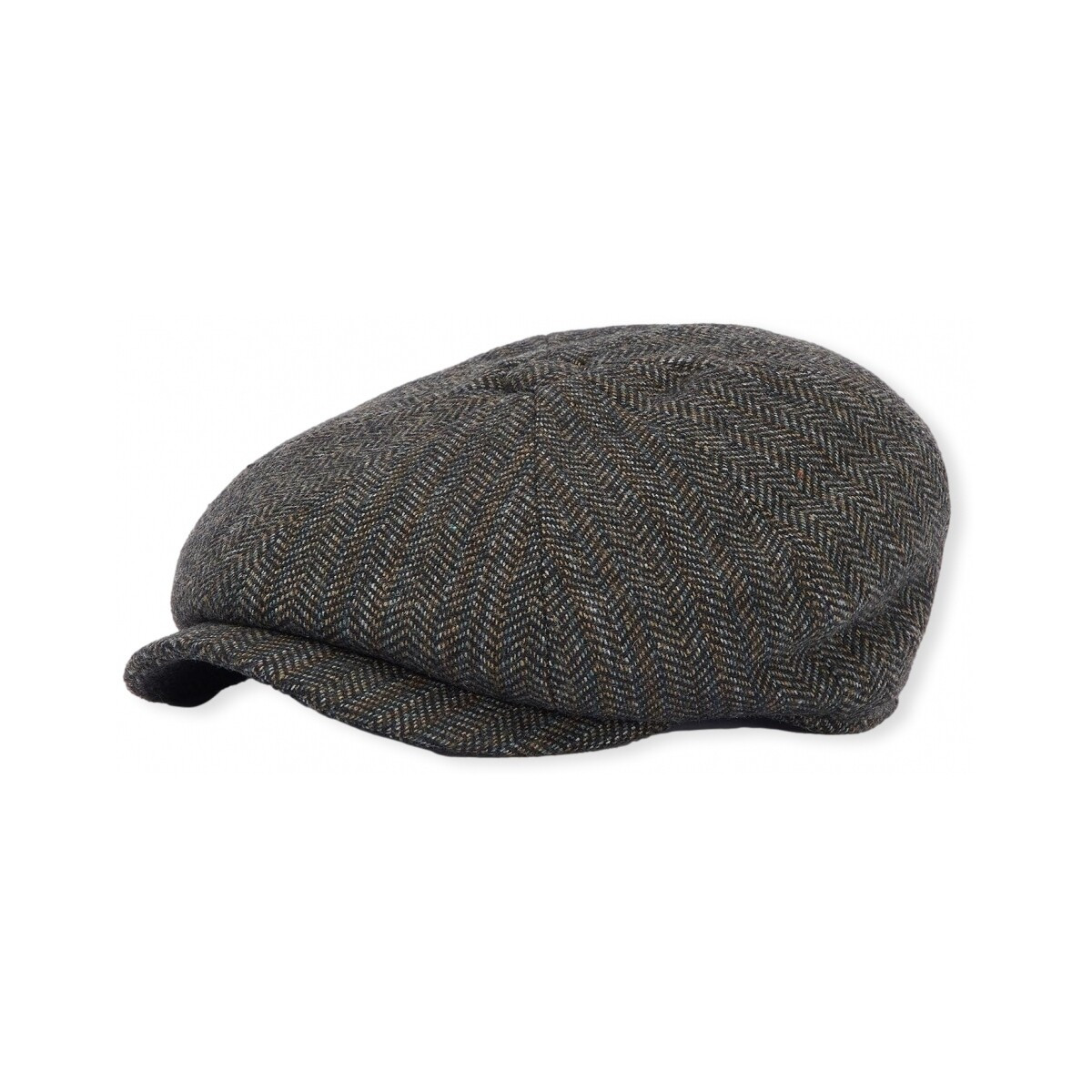 Barbour  Cap Fyne Tweed Baker Boy - Olive  Zelená