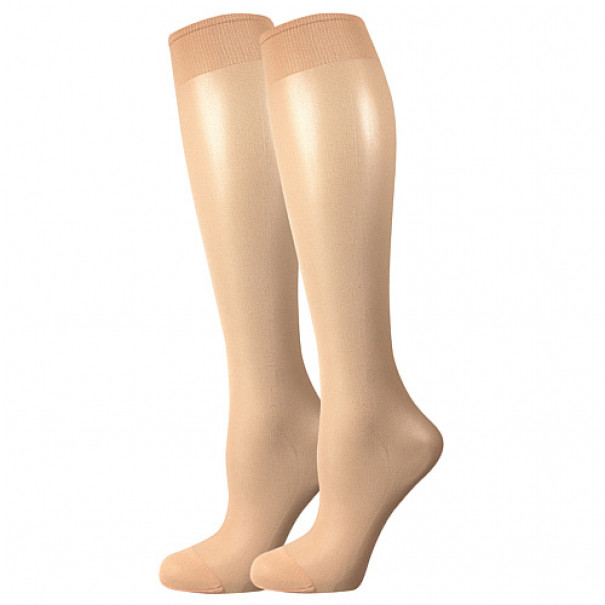 Podkolenky dámské Lady B NYLON knee-socks 20 DEN 5 párů - světle béžové, 35-41
