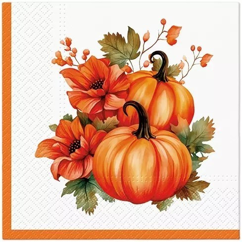 PAW Ubrousky PAW L - Pumpkin with Flowers - SDL239500