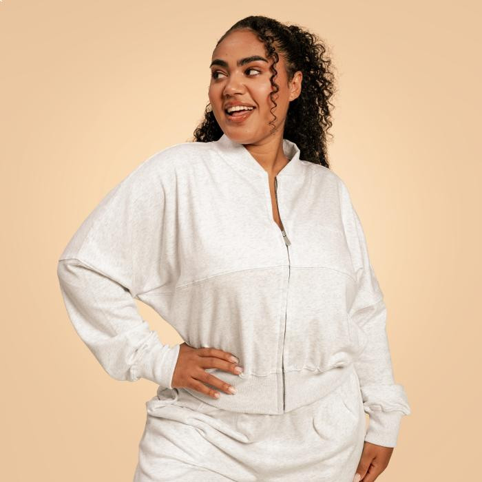 BeastPink Dámská mikina Zip-UP Bliss Grey