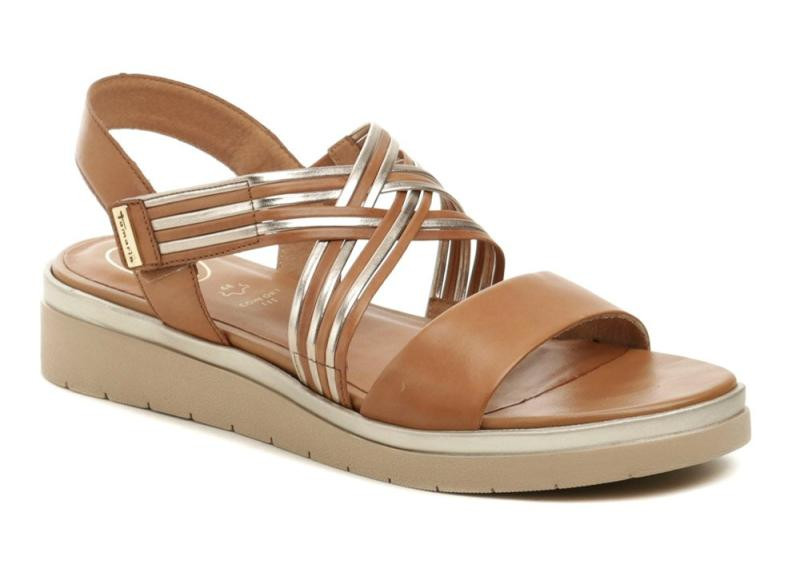 Tamaris Comfort 8-58707-42 hnědé dámské nadměrné sandály