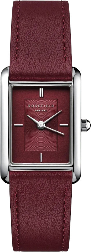 Rosefield Heirloom Modern Burgundy Dial Silver Burgundy Leather HBBLS-H08