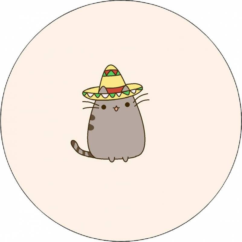 Jedlý papír Pusheen v sombreru 19,5 cm