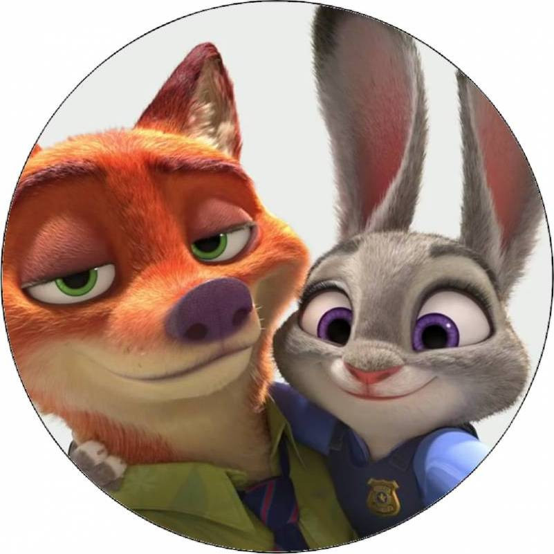 Jedlý papír Judy a Nick selfie 19,5 cm