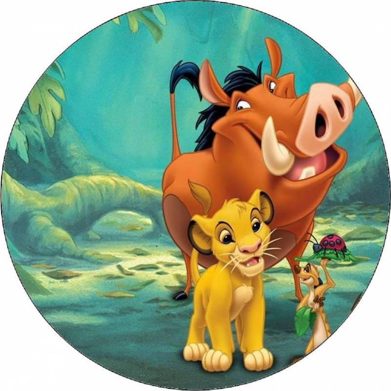 Jedlý papír Lví král Simba, Timon a Pumba 19,5 cm