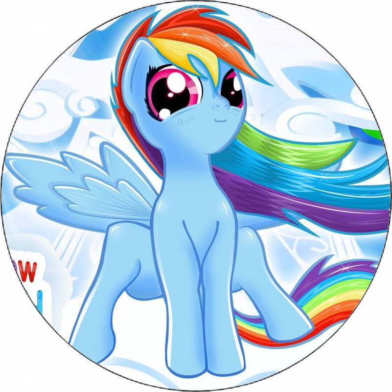 Jedlý papír My little pony Rainbow Dash 19,5 cm