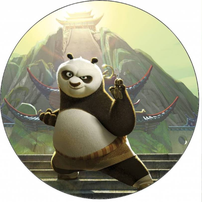 Jedlý papír Kung Fu panda Po při cvičení 19,5 cm