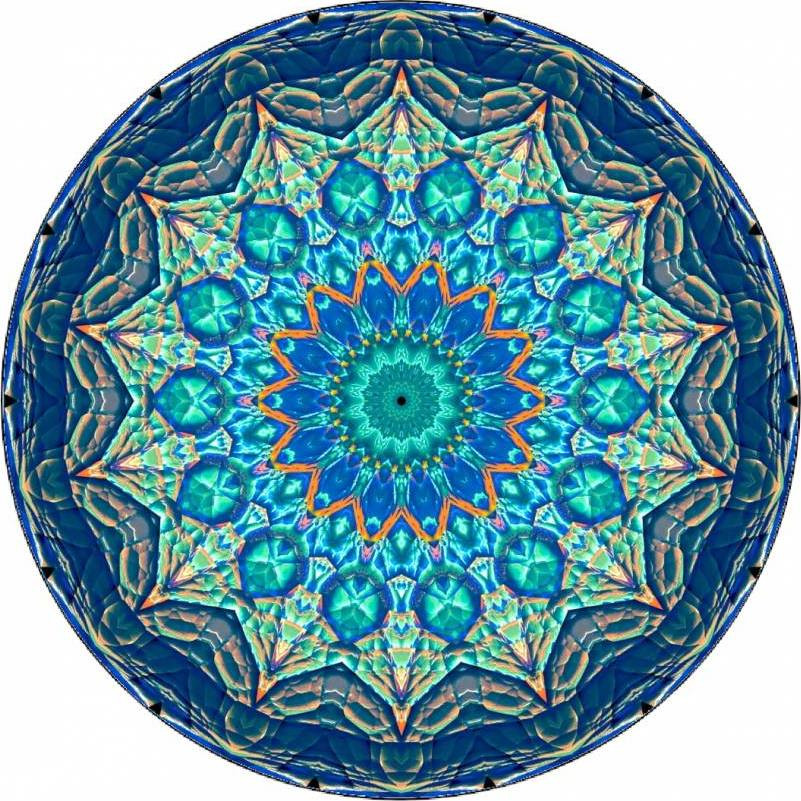 Jedlý papír modrá mandala 19,5 cm