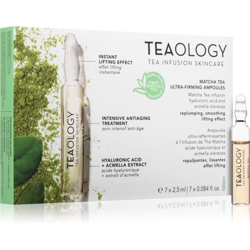 Teaology Anti-Age Matcha Tea Ultra-Firming Ampoules ampule pro hydrataci a vypnutí pokožky 7x2,5 ml