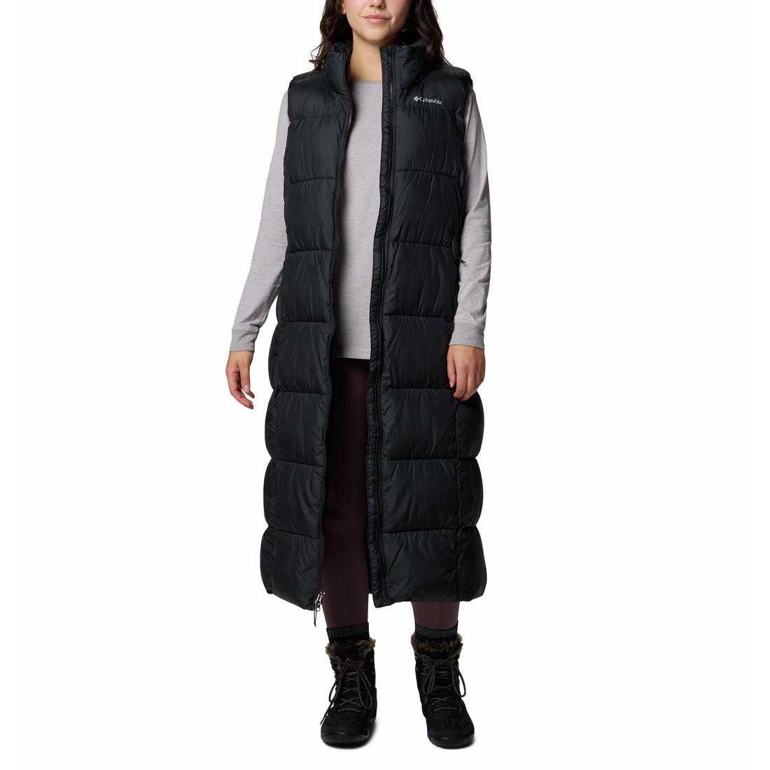 Dámská vesta Columbia Puffect™ Long Vest Velikost: S / Barva: černá