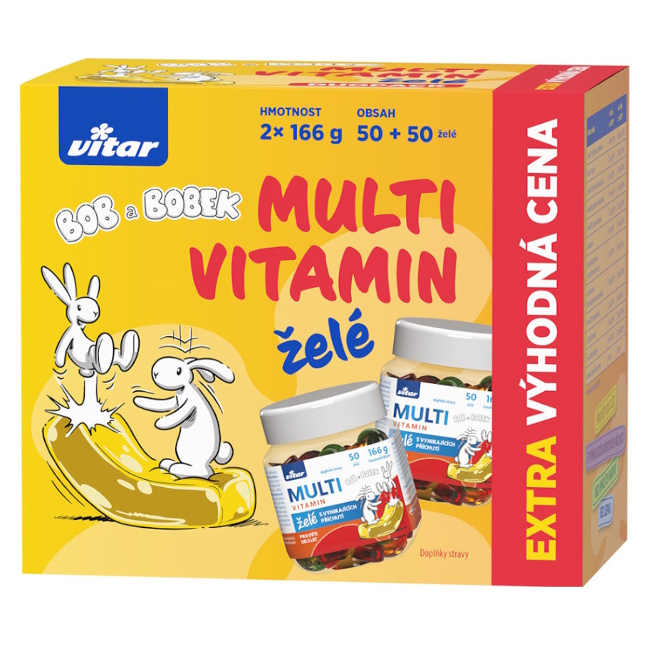 VITAR KIDS Multivitamin želé Bob a Bobek DUOPACK 2 x 50 kusů