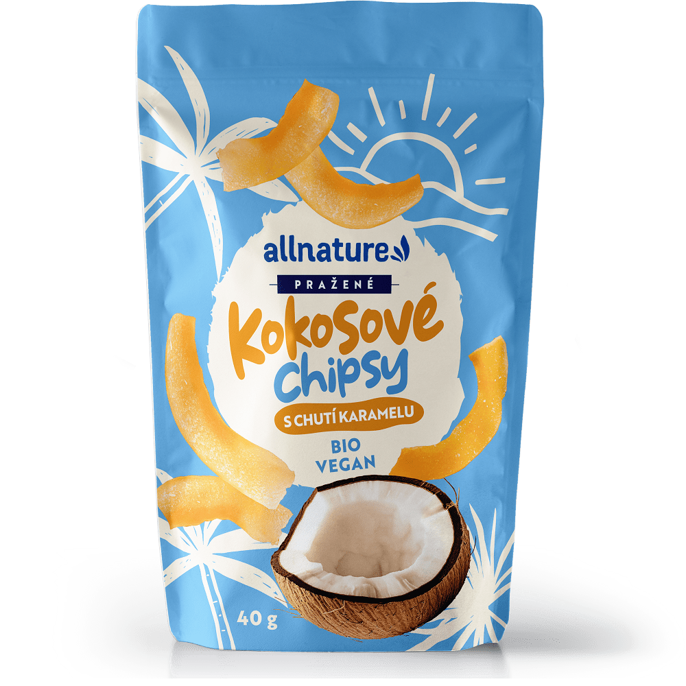 ALLNATURE Kokosové chipsy s karamelem BIO 40 g