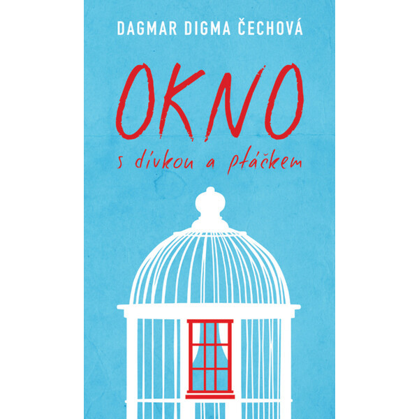 Okno s dívkou a ptáčkem