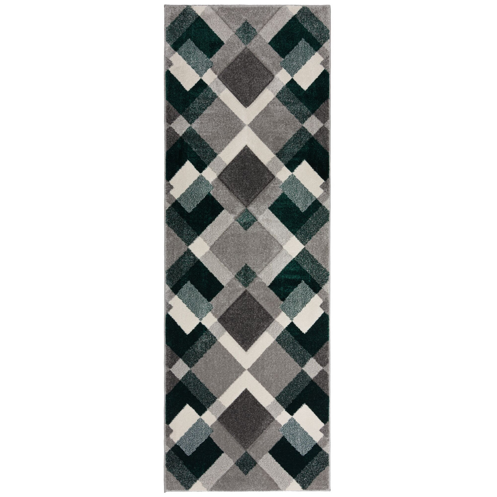 Běhoun Hand Carved Nimbus Green - 80x230 cm Flair Rugs koberce