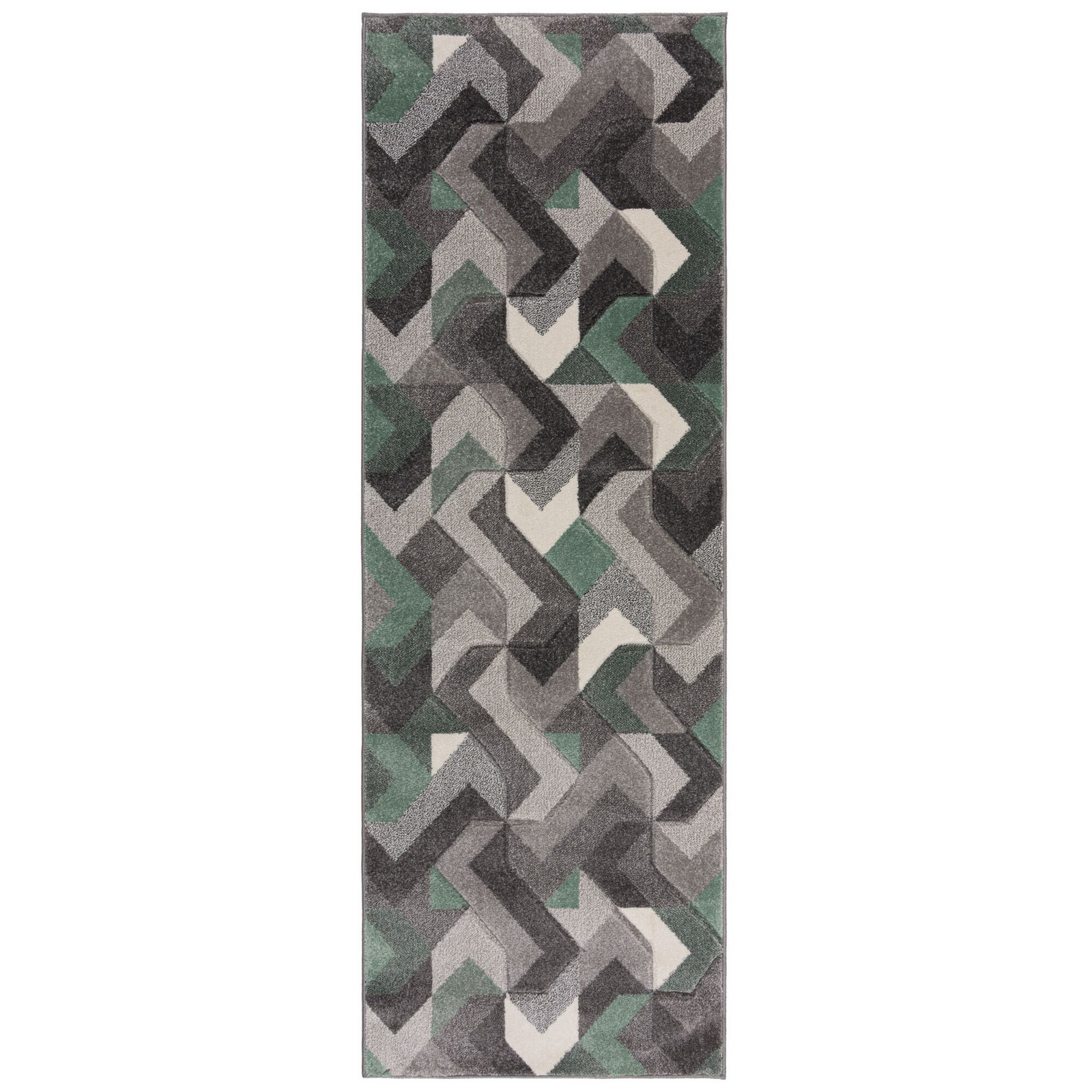 Běhoun Hand Carved Aurora Mint - 80x230 cm Flair Rugs koberce