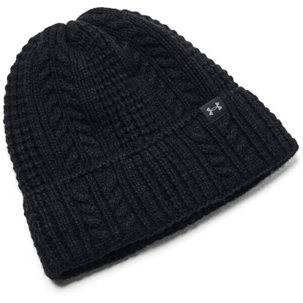 Čepice Under Armour W Halftime Cable Knit Beanie-BLK