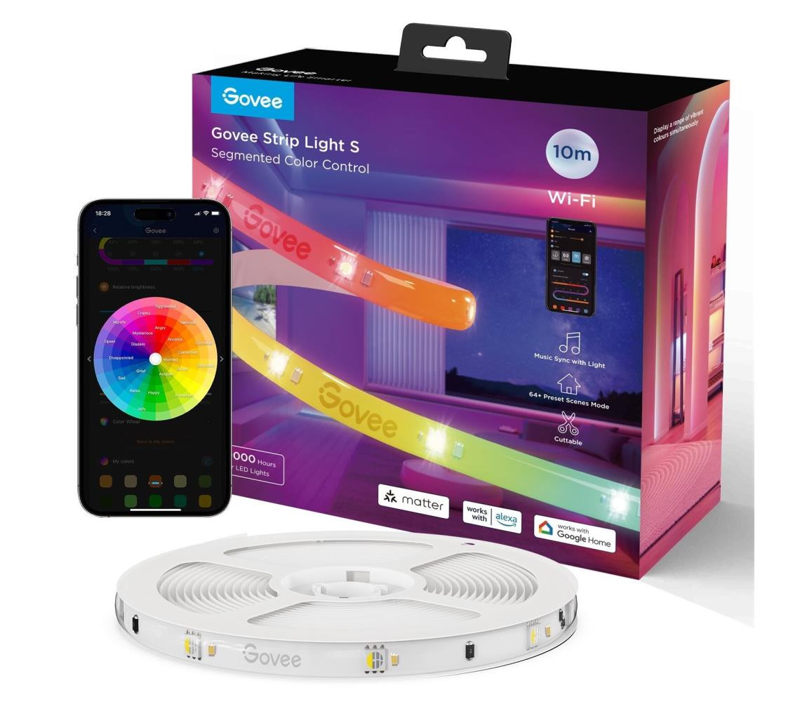 Govee Govee - Wi-Fi RGBICW Smart PRO LED pásek 10m MATTER - extra odolný