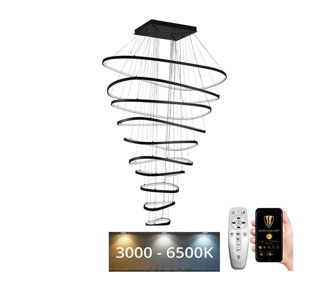 LED Stmívatelný lustr na lanku LED/370W/230V 3000-6500K + dálkové ovládání