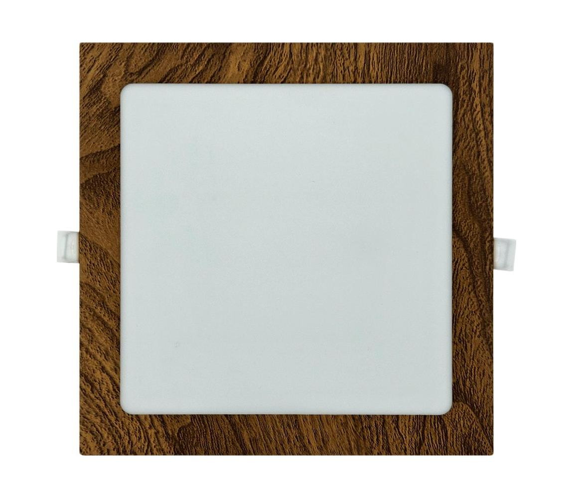 LED Podhledové svítidlo SQUARE LED/18W/230V 4200K 22x22 cm hnědá