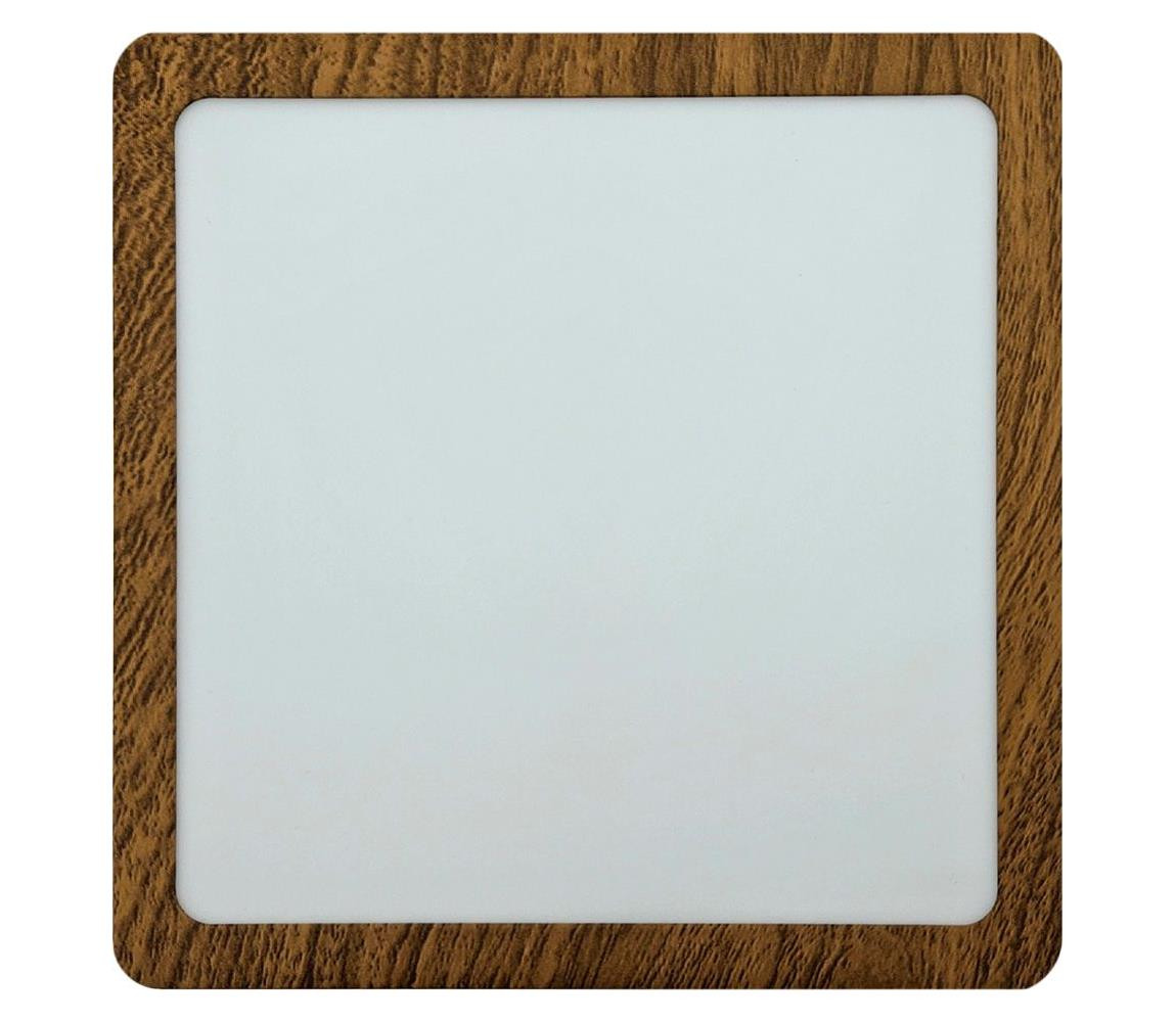 LED Stropní svítidlo BLOCK LED/18W/230V 4200K 22x22 cm hnědá