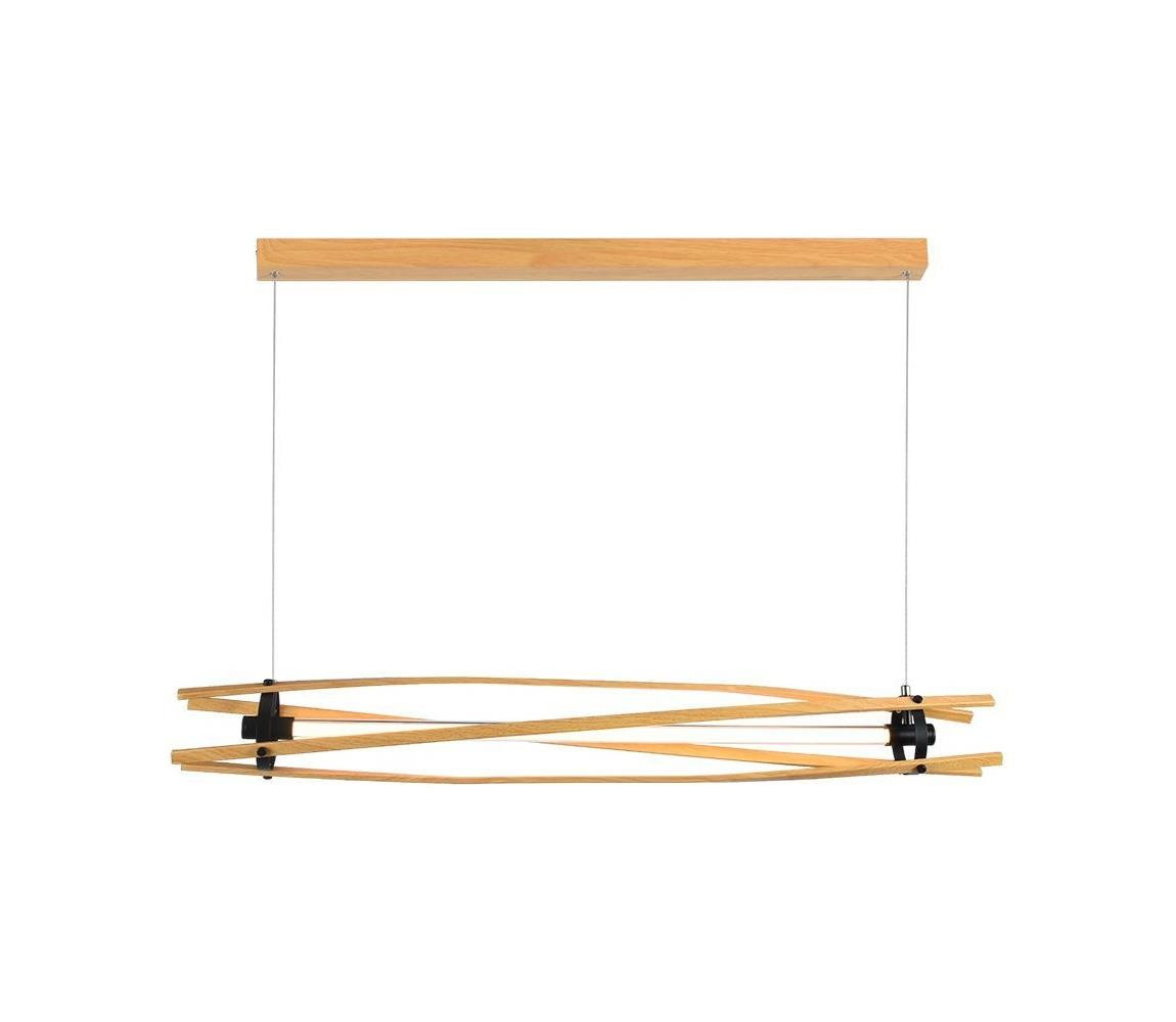 LED Lustr na lanku LED/15W/230V 3000K hnědá