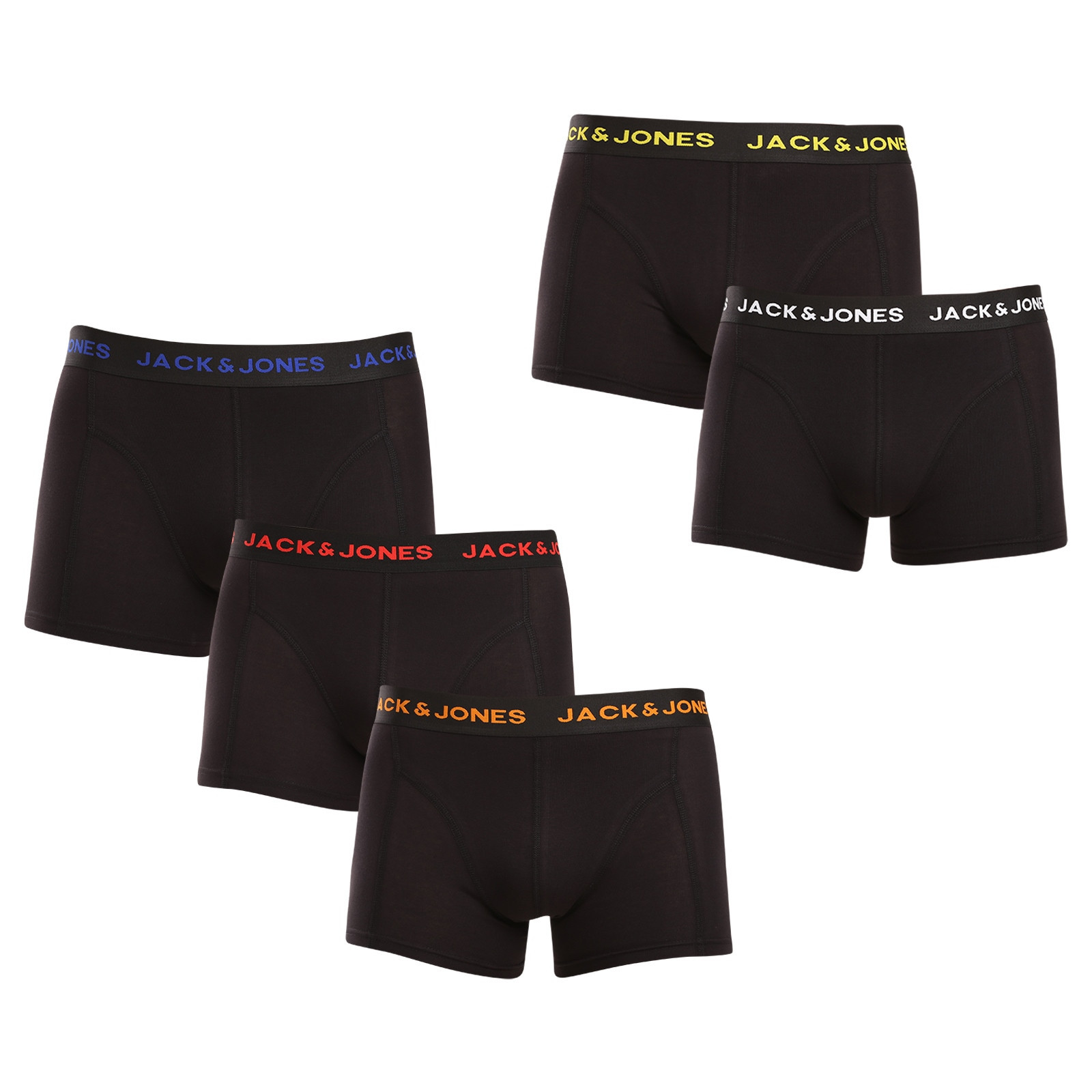 5PACK pánské boxerky Jack and Jones černé (12242494) XXL, trenky / trenýrky