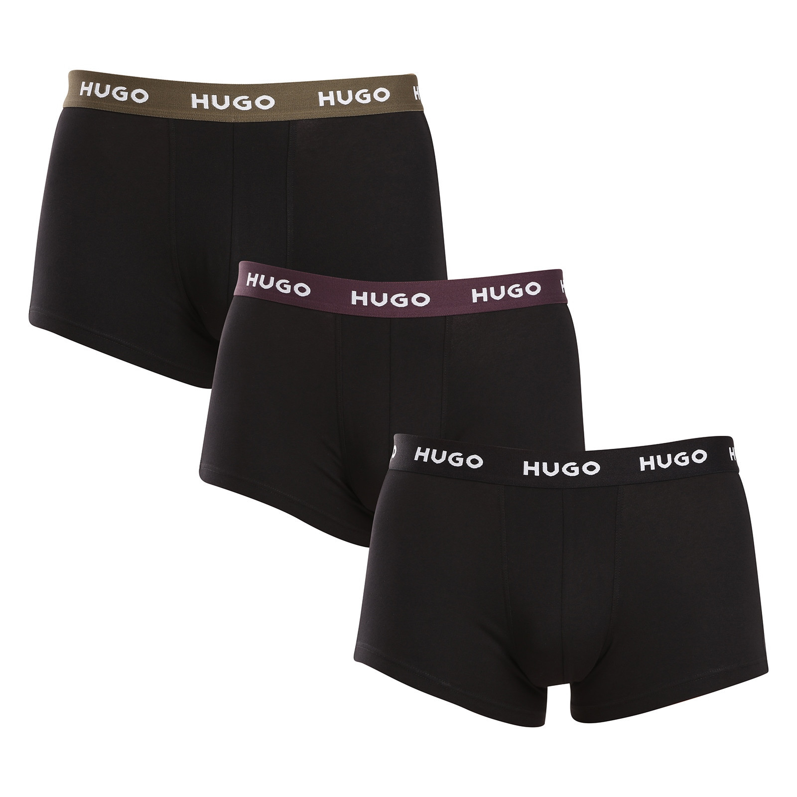 3PACK pánské boxerky HUGO černé (50517878 988) XXL, trenky / trenýrky