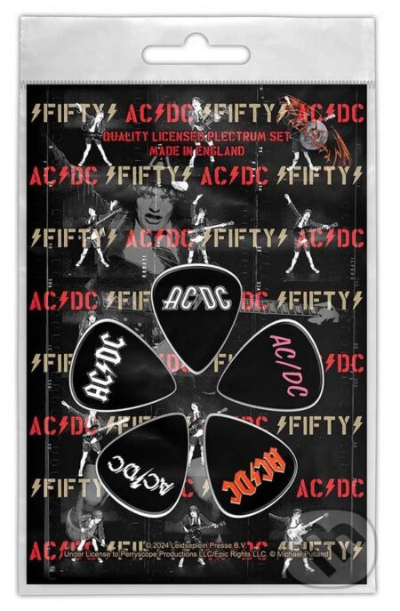Gitarové trsátka AC/DC: Fifty set 5 ks