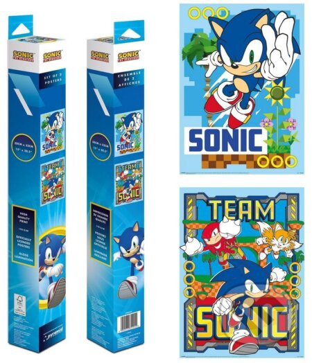 Set 2 ks plagátov Sonic The Hedgehog: Sonic a Tým