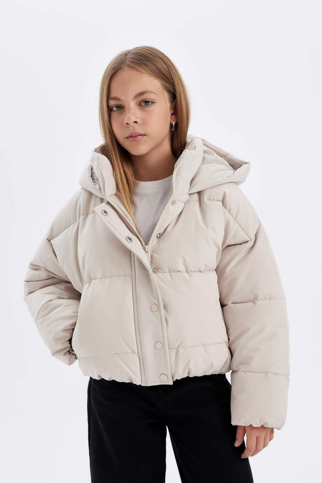 DEFACTO DFC - Girls Water Repellent Hooded Puffer Jacket