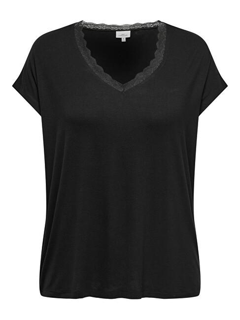 ONLY CARMAKOMA Dámské triko CARLACEY Regular Fit 15330521 Black 5XL/6XL