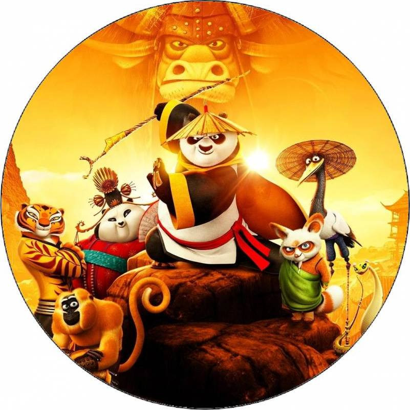 Jedlý papír Kung Fu panda Po a přátelé 19,5 cm - Pictu Hap