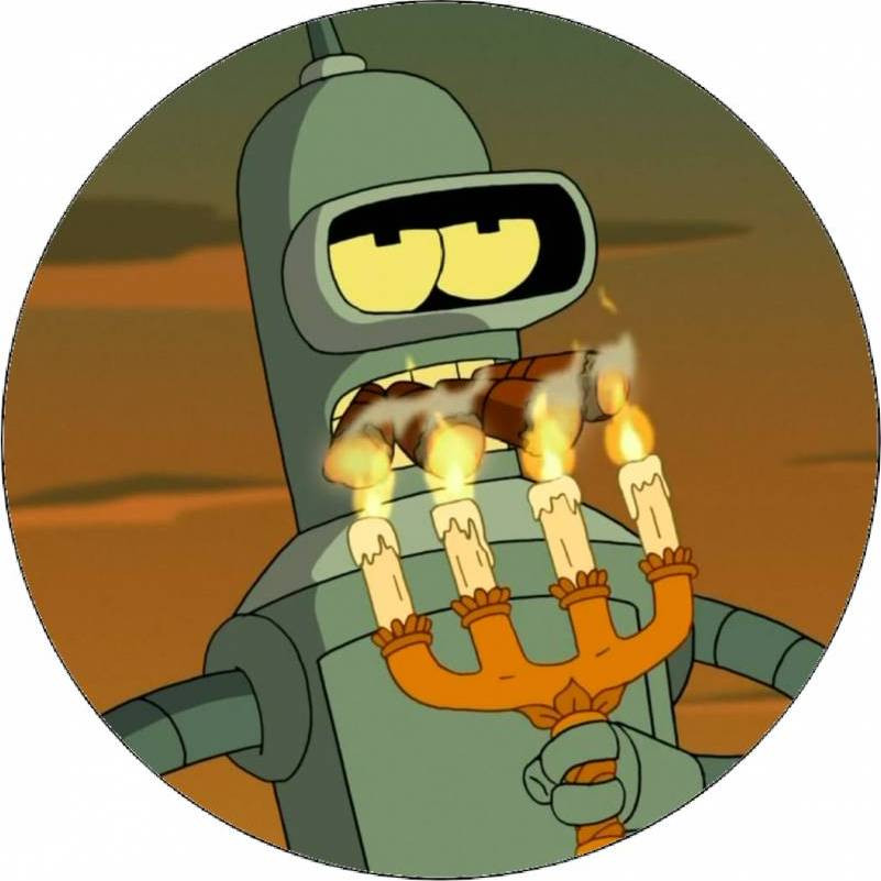 Jedlý papír Futurama Bender se svícnem 19,5 cm - Pictu Hap