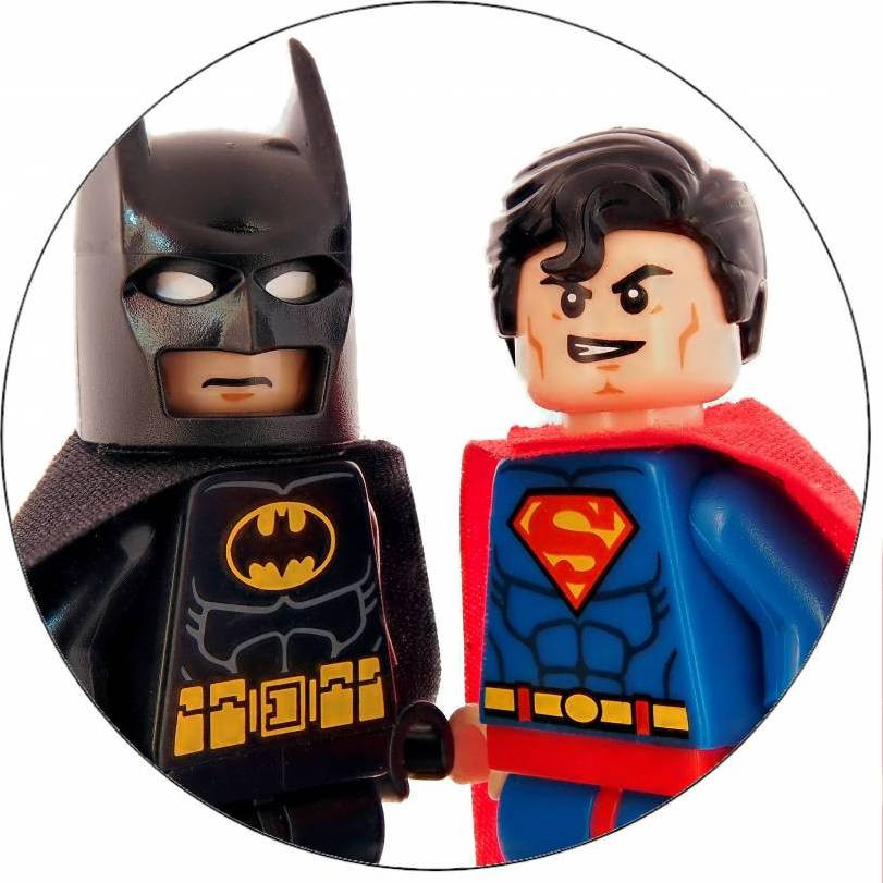 Jedlý papír Lego Batman a Superman 19,5 cm - Pictu Hap