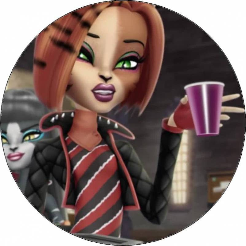 Jedlý papír Monster High panenka s kávou 19,5 cm - Pictu Hap