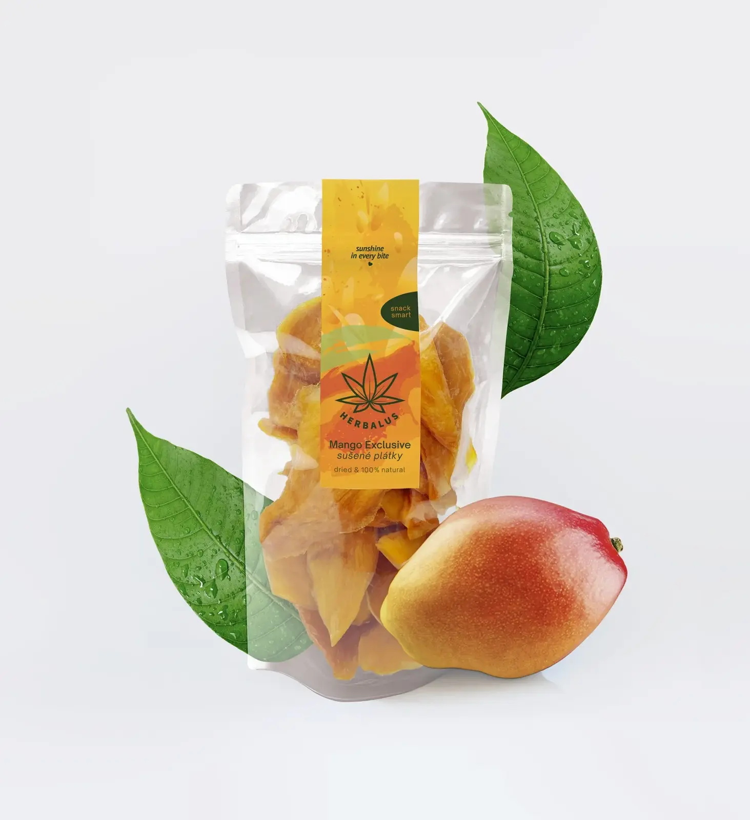 Herbalus Herbalus Organic - MANGO EXCLUSIVE - sušené plátky, nesířené a bez přidaného cukru [ 200 g ]