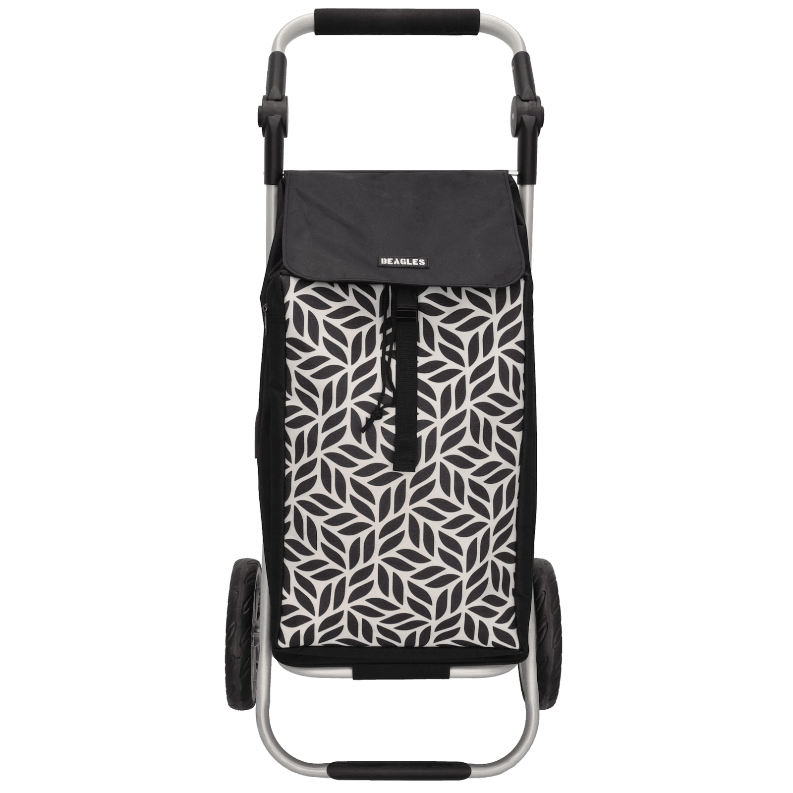 Nákupní taška na kolečkách Beagles Alberic Flower - bílá/květy 41,76L